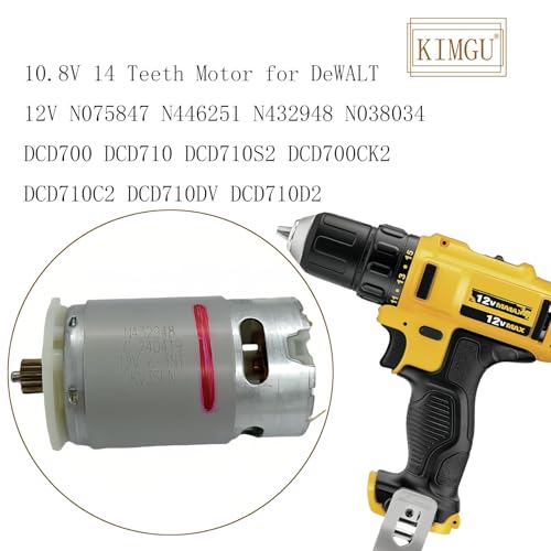 KIMGU N075847 N446251 N432948 N038034 10.8V 14 Teeth Motor for DeWALT 12V DCD700 DCD710 DCD710S2 DCD700CK2 DCD710C2 DCD710DV DCD710D2 - Image 4