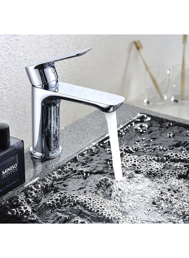 Premium Hot & Cold Basin Mixer Faucet – Chrome-Plated Tap for Bathroom & Kitchen | 5-Year Guarantee | SASO Certified - Image 1