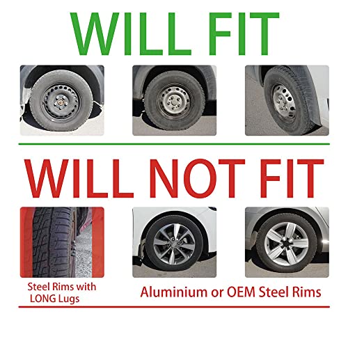 Auto Pearl Premium 15" inch Set of 4 Pcs Camry Star Dc Hubcap Wheel Cover Replacements for OEM Steel Wheels ABS with Retention Ring for Xylo | Color: Black Grey - Image 5