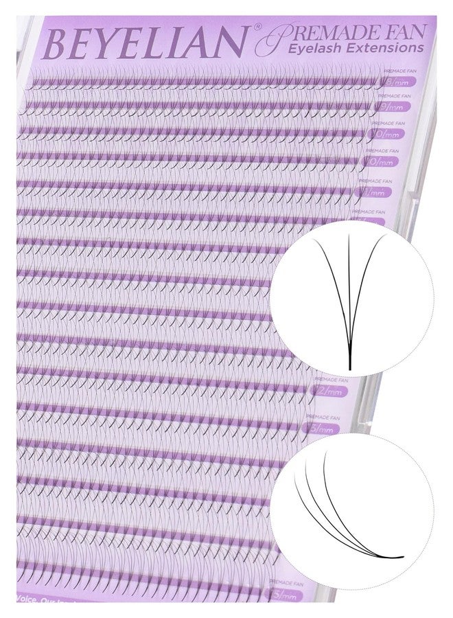BEYELIAN Premade Lash Fans, 320 Fans Pre Made Fans Volume Lash Extensions 3D 6D 8D 10D 12D 20D 0.07 C/D Curl Save Time Eyelash Extensions for Professional Salon, 8-15mm MIX Easy to Use (3D-0.07-D) - Image 1