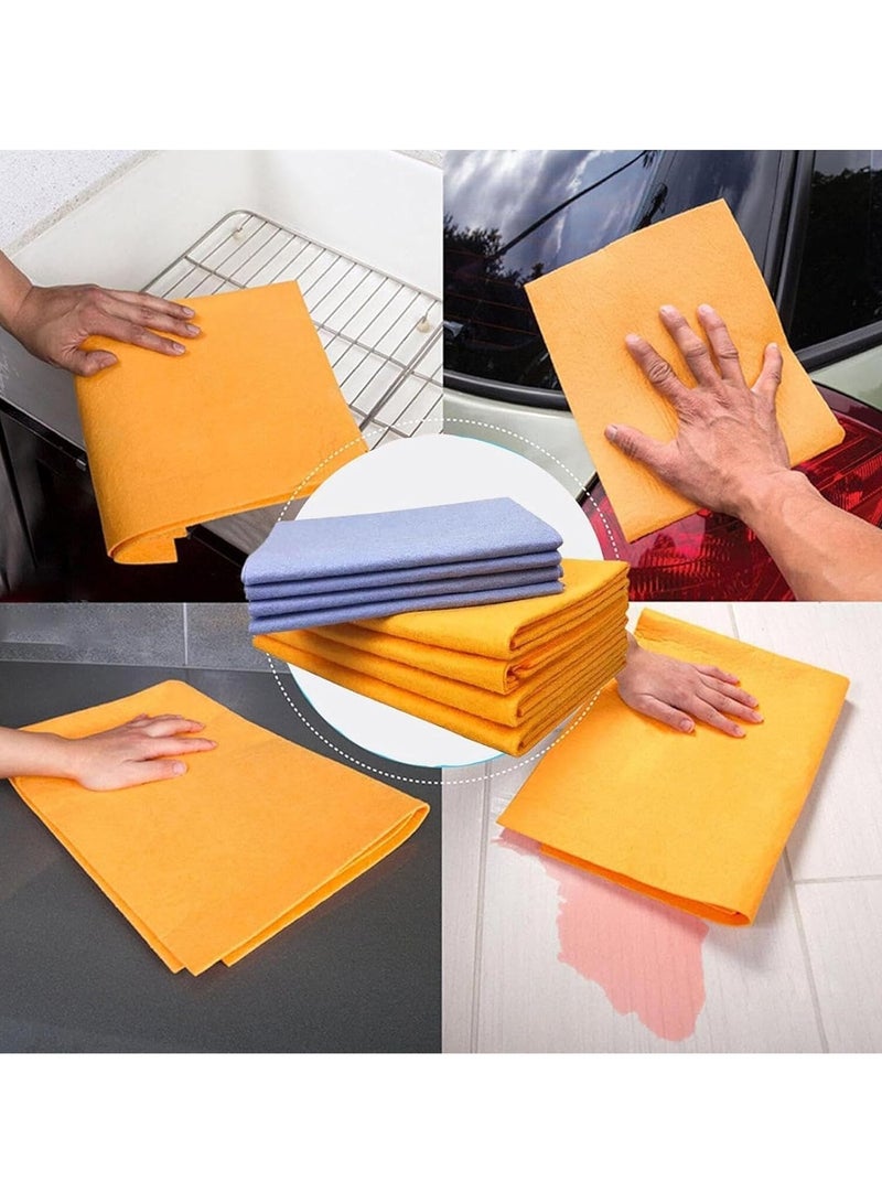 Mmmon 8 PCS Chamois Towel,Multi-Purpose cleaning ShammyDrying Super Absorbent Cloth cleaning ShammyCloth Machine Washable For Car Dryingfor Window,Floors - Image 2