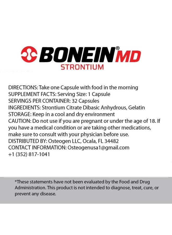bonein BONEIN® MD Bone & Joint Support, Bio-Available Red Algae Based Calcium & Strontium Dietary Supplement with Trace Minerals  - Image 3