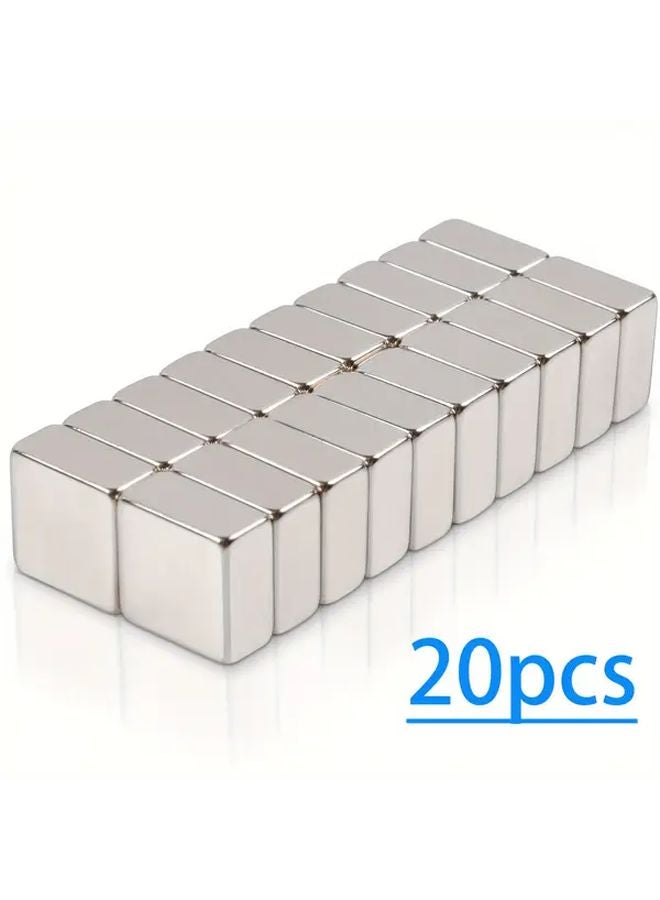 20 قطعة 10x10x5 مم مغناطيس بار مربع ثقيل للمطبخ والثلاجة والمكتب - Image 1