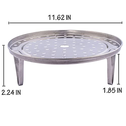 Fnoko Steaming Rack Household Stainless Steel Cooking Ware Thickened Steaming Rack Stand (12 inch) - Image 2