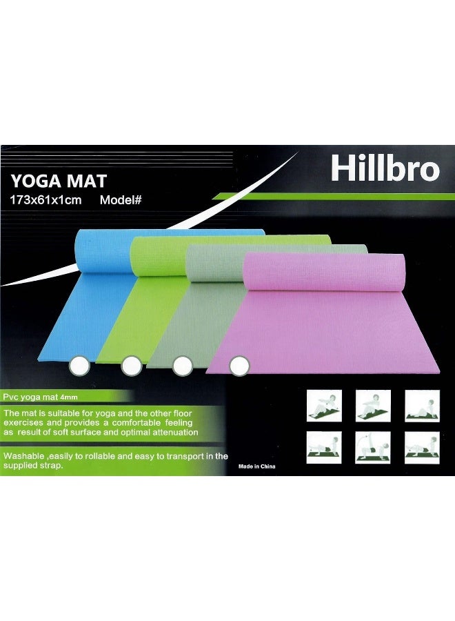 Hillbro Yoga Mat 4mm Blue Color - Image 3