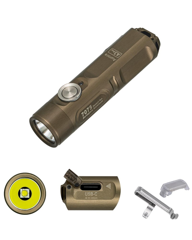 RovyVon Aurora A3 Pro G4 USBC 7000K Keychain Flashlight 650 High Lumen Super Bright with EDC Mini SizeScratch Resistant Little Tiny Gadgets5 ModeTypeC Rechargeable for Pocket Outdoor