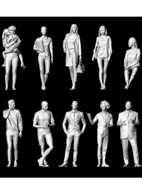 Scaled Human Models 1:100 | 1:75 | 1:50 | High Quality Resin Prints | Architectural Model Making | Pack of 50