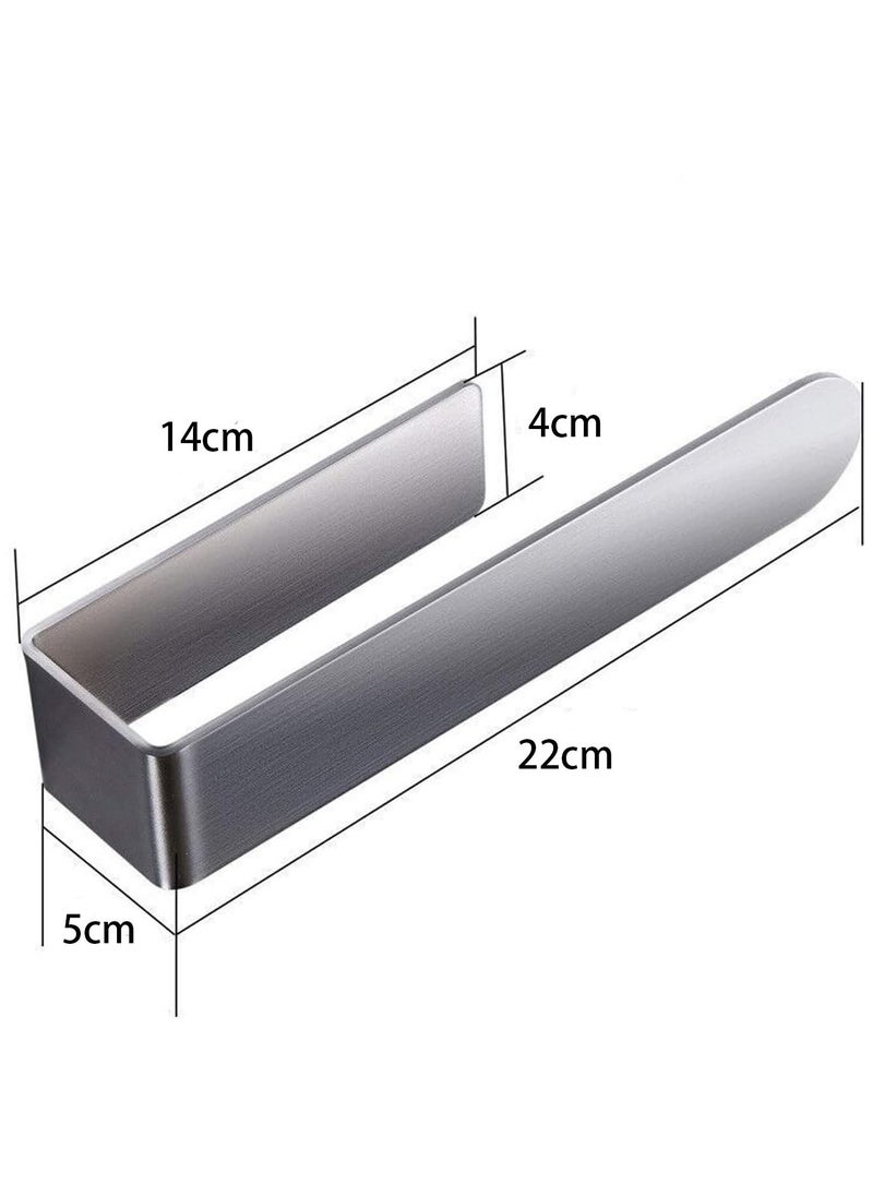 sokany - Hand Towel Holder, Stainless Steel Hand Towel Holder, Adhesive and Wall Mounted Hand Towel Holder for Bathroom, Kitchen (Silver） - Image 1