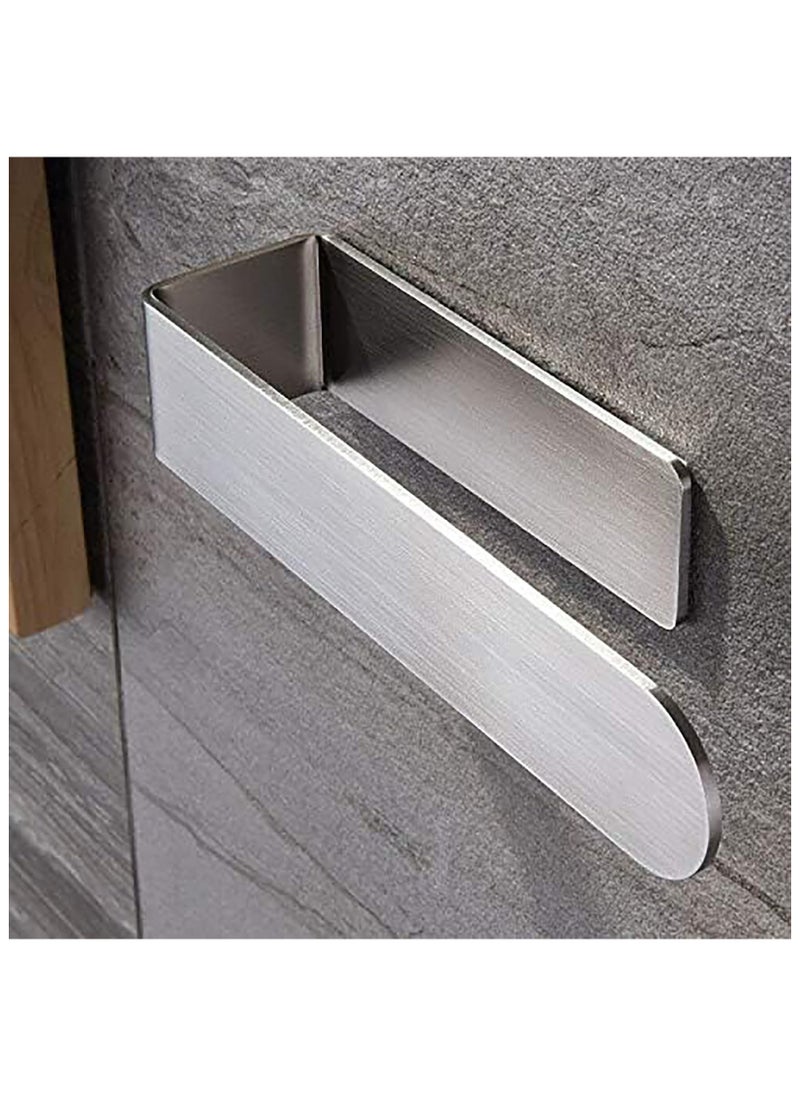 sokany - Hand Towel Holder, Stainless Steel Hand Towel Holder, Adhesive and Wall Mounted Hand Towel Holder for Bathroom, Kitchen (Silver） - Image 1