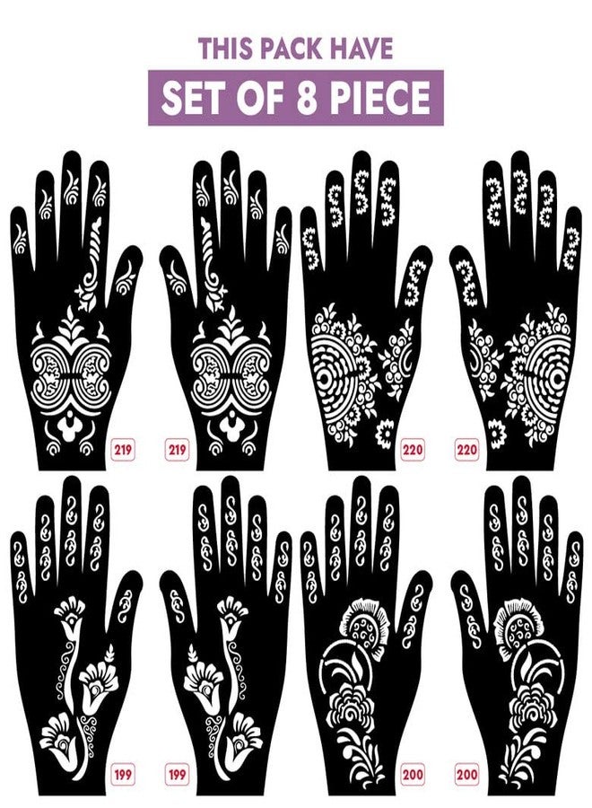 Apcute Henna stencil reusable Latest Mehandi Design Stencils for Girls, womens, kids, unisex Design NO - Apcute-New-219-220-199-200 - Image 2