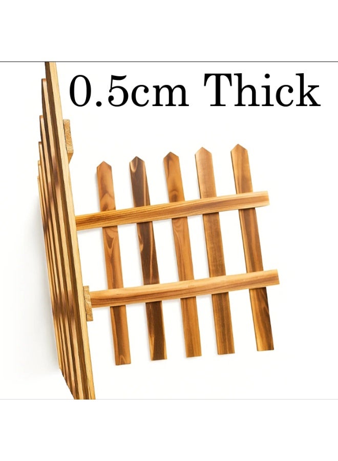 LINGWEI Wooden Interlocking Panels 160x40x.5cm Wooden Fence Picket Fence Panels Plant Fence Animal Barrier - Image 5
