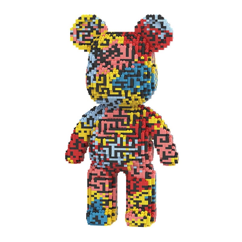 DAHONPA Maze Pattern Bear Micro Building Blocks Set 7250 Pieces Bear Bricks Set Creative Home Office Decor Gift for Adults and Kids - Image 3