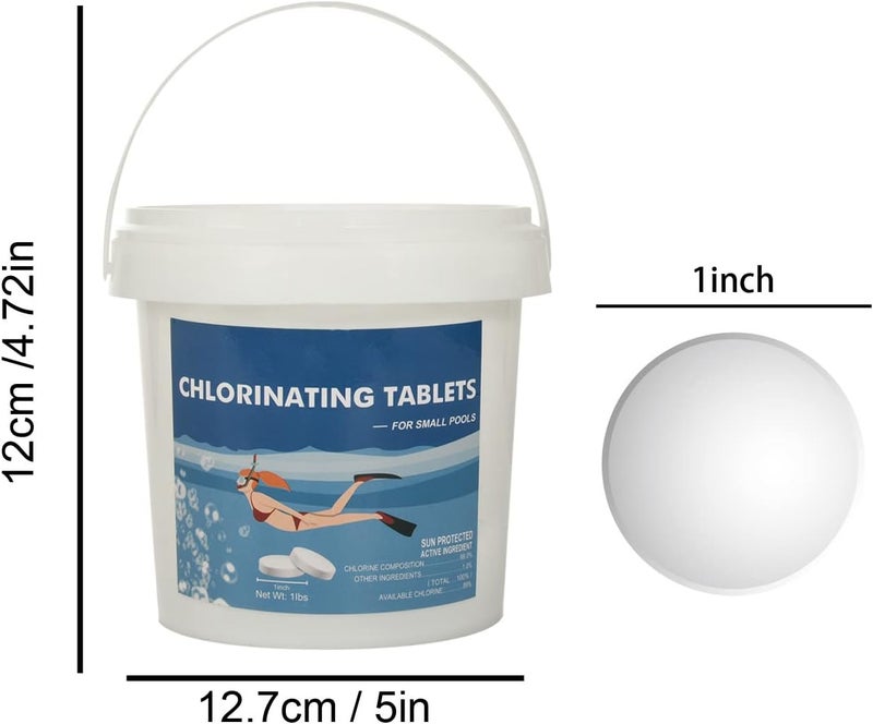 كلاراكو أقراص الكلور مقاس بوصة واحدة لحمامات السباحة، وأقراص الكلور لحمامات السباحة الصغيرة وحوض الاستحمام الساخن، وأقراص الكلور لحمامات السباحة فوق الأرض والنوافير (رطل واحد) - Image 2