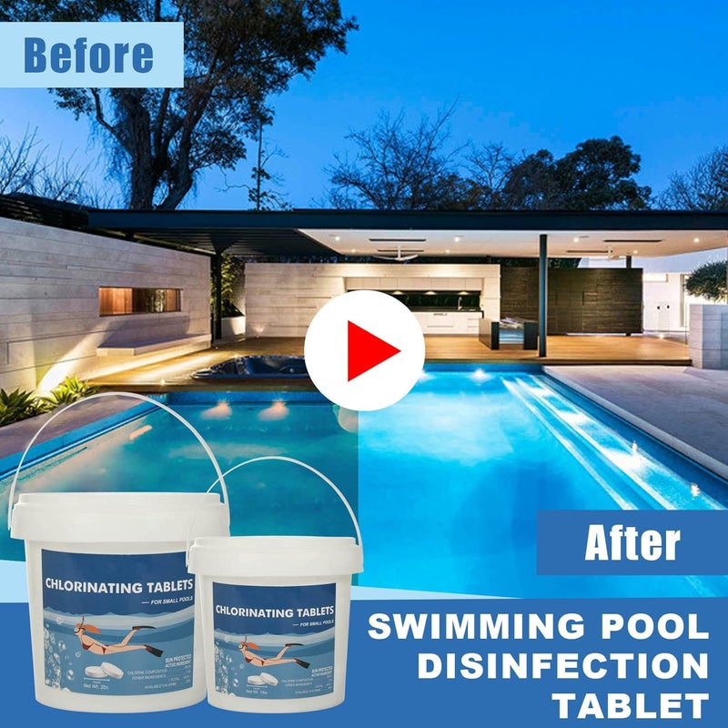 كلاراكو أقراص الكلور مقاس بوصة واحدة لحمامات السباحة، وأقراص الكلور لحمامات السباحة الصغيرة وحوض الاستحمام الساخن، وأقراص الكلور لحمامات السباحة فوق الأرض والنوافير (رطل واحد) - Image 3