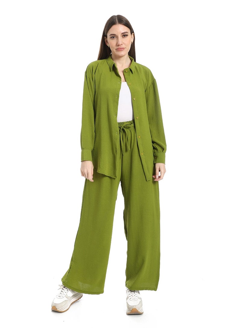 Caesar Women's two-piece open-front button-up suit  - Image 1