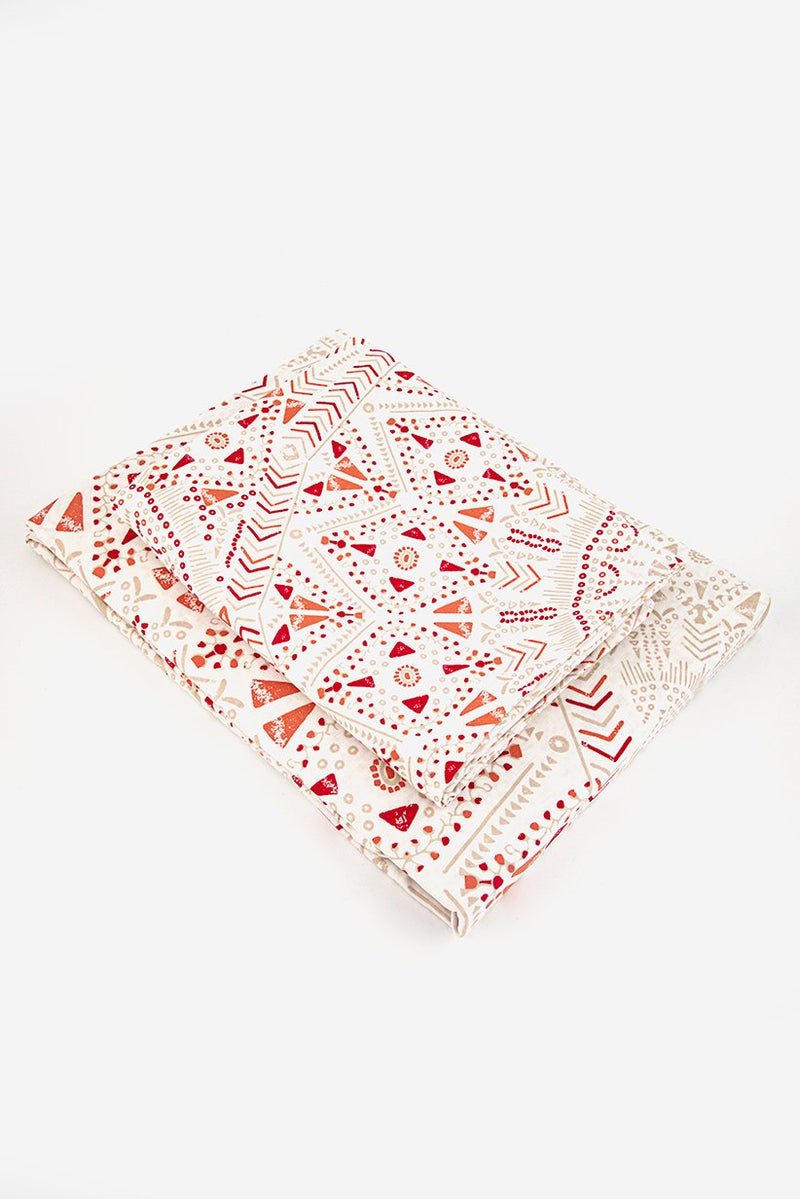 Tchibo Reinforced Bedding Standard Size 135 x 200 cm, White Combo - Image 1