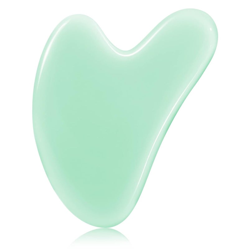 Ecoswer Guasha,Gua Sha Handheld Massager Facial Tool,Skin Massage For Face And Body,Secret Therapy Of Beauty From Asia,Decrease Puffiness And Tighten Skin,Improve Face Shape,Ease Fatigue.(Green) - Image 1