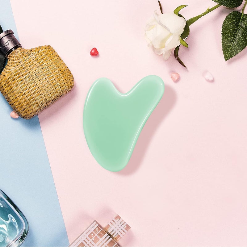 Ecoswer Guasha,Gua Sha Handheld Massager Facial Tool,Skin Massage For Face And Body,Secret Therapy Of Beauty From Asia,Decrease Puffiness And Tighten Skin,Improve Face Shape,Ease Fatigue.(Green) - Image 5