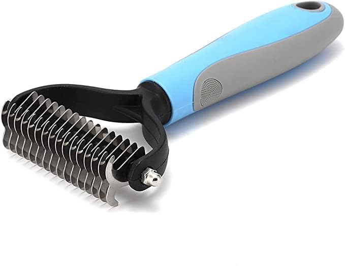 RUPAKADA Pets Fur Knot Cutter Professional Grooming Hair Removing Brush for Dogs and Cats, De-matting Comb with 2 Sided Professional Grooming Rake - Image 1