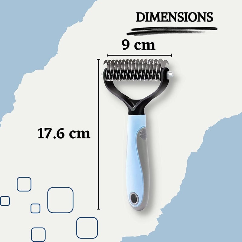 RUPAKADA Pets Fur Knot Cutter Professional Grooming Hair Removing Brush for Dogs and Cats, De-matting Comb with 2 Sided Professional Grooming Rake - Image 4