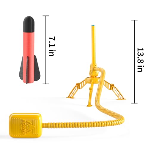 TEMI Rocket Launcher for Kids, 12 Foam Rockets and Launcher Pad, Launch up to 100+ft, Kids Outdoor Toys, Birthday Gift Toys for Kids Boys Girls Age 3 4 5 6 + Years Old - Image 2