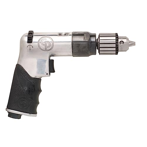 Chicago Pneumatic CP789R-26 - Air Power Drill, 3/8 Inch (10mm), Reversible, Keyed Chuck, Aluminum Housing, Pistol Handle, 0.43 HP / 320 W, Stall Torque 3.1 ft. lbf / 4.2 NM, 2600 RPM, Home Improvement - Image 1