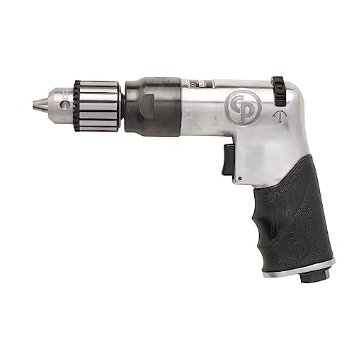 Chicago Pneumatic CP789R-26 - Air Power Drill, 3/8 Inch (10mm), Reversible, Keyed Chuck, Aluminum Housing, Pistol Handle, 0.43 HP / 320 W, Stall Torque 3.1 ft. lbf / 4.2 NM, 2600 RPM, Home Improvement - Image 2