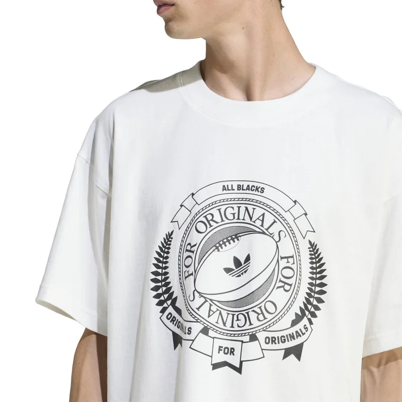 Adidas Originals CWHITE ADIDAS ORIGINALS & ALL BLACKS LOOSE GRAPHIC SS T-Shirt for Men | Best Price UAE