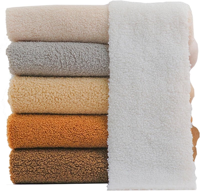 Sherpa Fleece Fabric Cuddle Shaggy Craft Faux Fur Fabric Sherpa Fleece Sheepskin Fabric Upholstery Material for Bedding Toys Sheep Blanket Clothing Dress Sofa Covers Throws, 50x160cm (Color : Blue Gr - Image 1