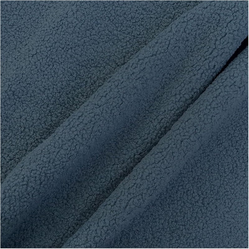 Sherpa Fleece Fabric Cuddle Shaggy Craft Faux Fur Fabric Sherpa Fleece Sheepskin Fabric Upholstery Material for Bedding Toys Sheep Blanket Clothing Dress Sofa Covers Throws, 50x160cm (Color : Blue Gr - Image 2