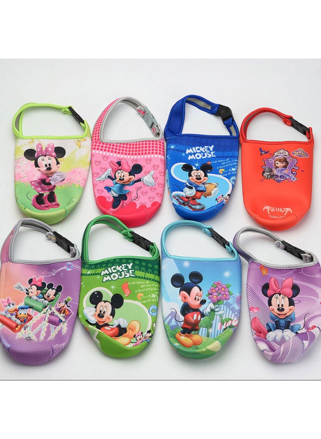 Diving Cloth Cup Cover Car Cup Cloth Cover Printing Protective Cover Ice Bully Cup Cover Creative Cartoon-Color:Mickey Minnie Ferris Wheel Purple-Capacity:900ml - Image 3