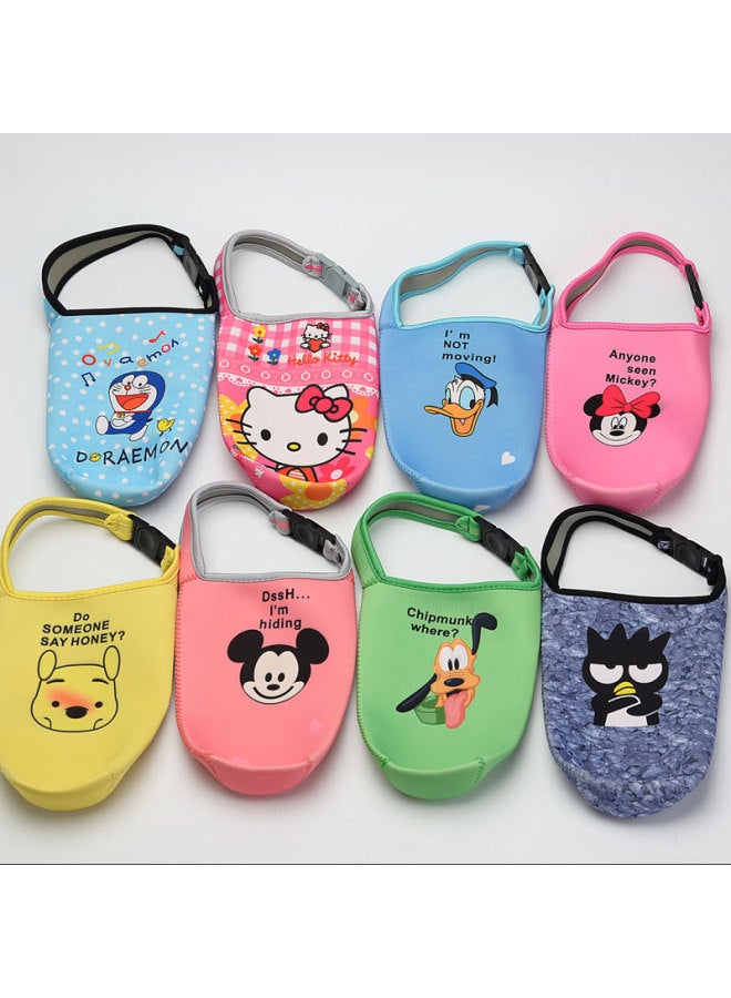 Diving Cloth Cup Cover Car Cup Cloth Cover Printing Protective Cover Ice Bully Cup Cover Creative Cartoon-Color:Mickey Minnie Ferris Wheel Purple-Capacity:900ml - Image 4