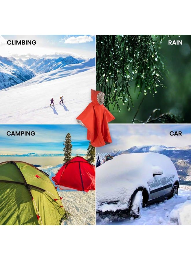 Prepared Hero Hero Poncho 1 Pack - Survival Tool Hero Poncho for Camping, Heat Insulation Poncho - Retains 90% of Heat + Reflective Side for Increased Visibility - Image 2