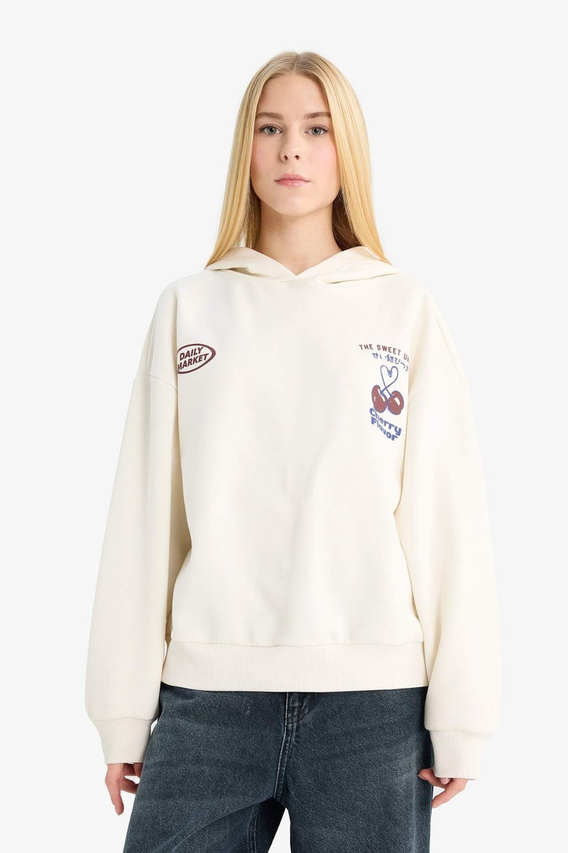 DeFacto Back Printed Hoodie - Image 1