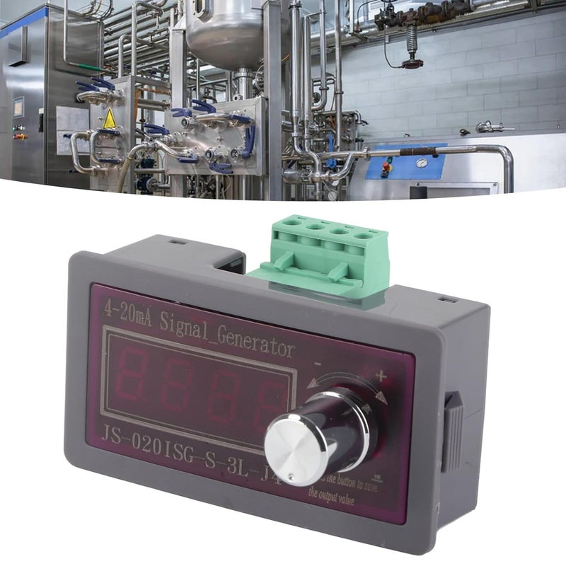 4 20mA Generator, High Accuracy Current Voltage Generator with AMP Volt Display for PLC Panel LED Testing Value Adjusting Analog Simulator - Image 3