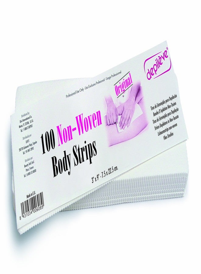 Depileve Body Wax Strips - Hair Removal Waxing Strips for Legs, Arms, Underarms and Bikini - Nonwoven - Pack of 100 - Image 1