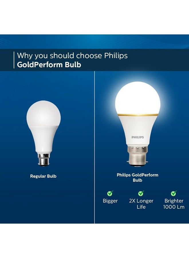 PHILIPS 9W LED B22 Bulb | Bigger & Brighter LED Bulb for Home | Color: Cool Day Light | Pack of 2 | Gold Perform Series - Image 5