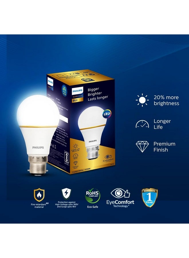 PHILIPS 9W LED B22 Bulb | Bigger & Brighter LED Bulb for Home | Color: Cool Day Light | Pack of 2 | Gold Perform Series - Image 3