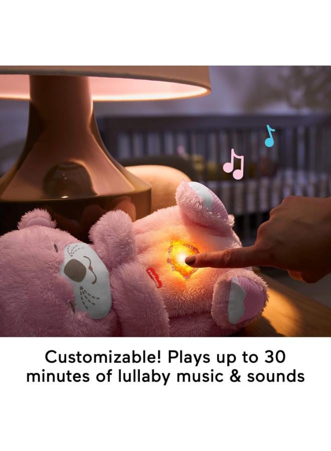 Mattel Games Fisher-Price Baby Toy Slumber Otter, Portable Pink Plush Music Box with Breathing Motions and Lights for Newborns from 0 Months JLJ33 - Image 2