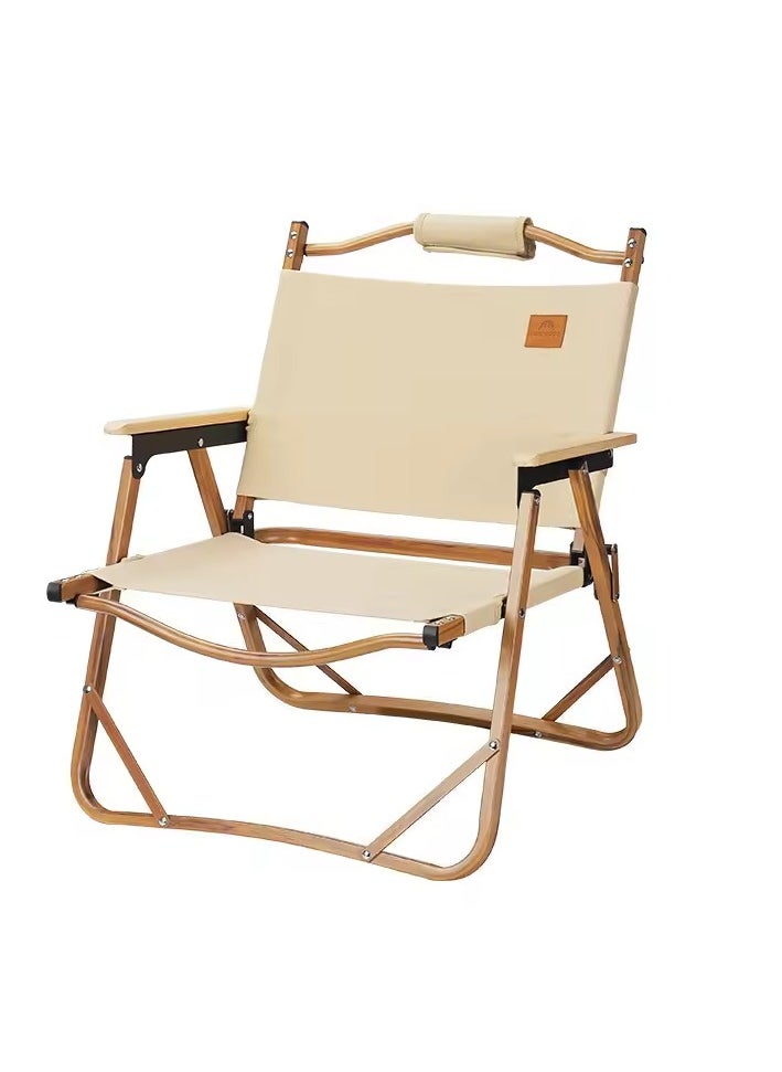 PACIFIC Folding Camping Chair Aluminium Camping Chair. Metal Picnic Chair for Car, Beach, Garden, Armrest, Barbecue, Travel, Trip, River Chair for All Area (61x36x47cm)  - Image 1