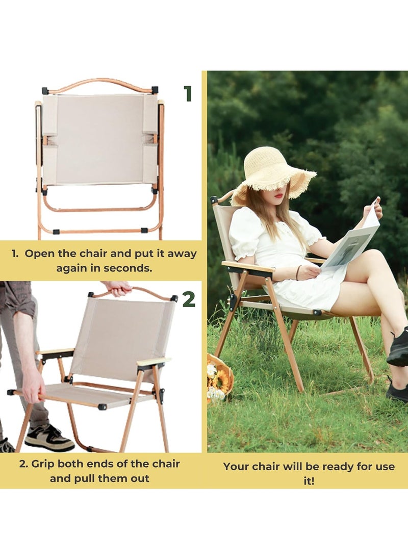 PACIFIC Folding Camping Chair Aluminium Camping Chair. Metal Picnic Chair for Car, Beach, Garden, Armrest, Barbecue, Travel, Trip, River Chair for All Area (61x36x47cm)  - Image 2