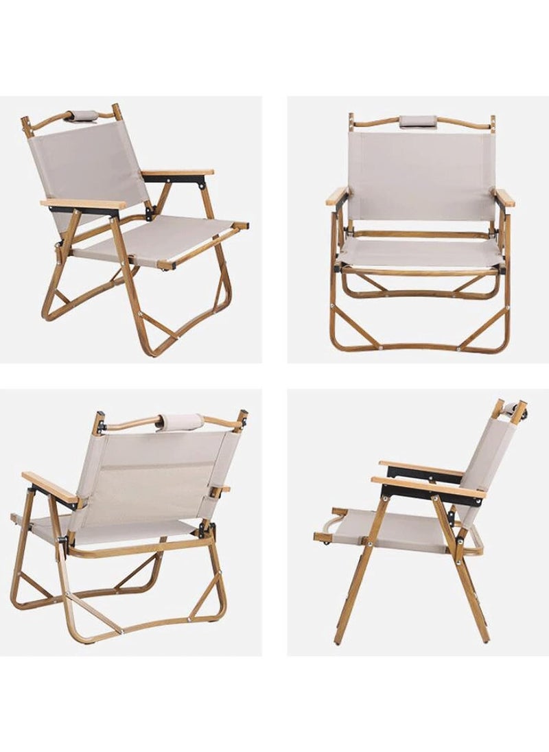 PACIFIC Folding Camping Chair Aluminium Camping Chair. Metal Picnic Chair for Car, Beach, Garden, Armrest, Barbecue, Travel, Trip, River Chair for All Area (61x36x47cm)  - Image 3