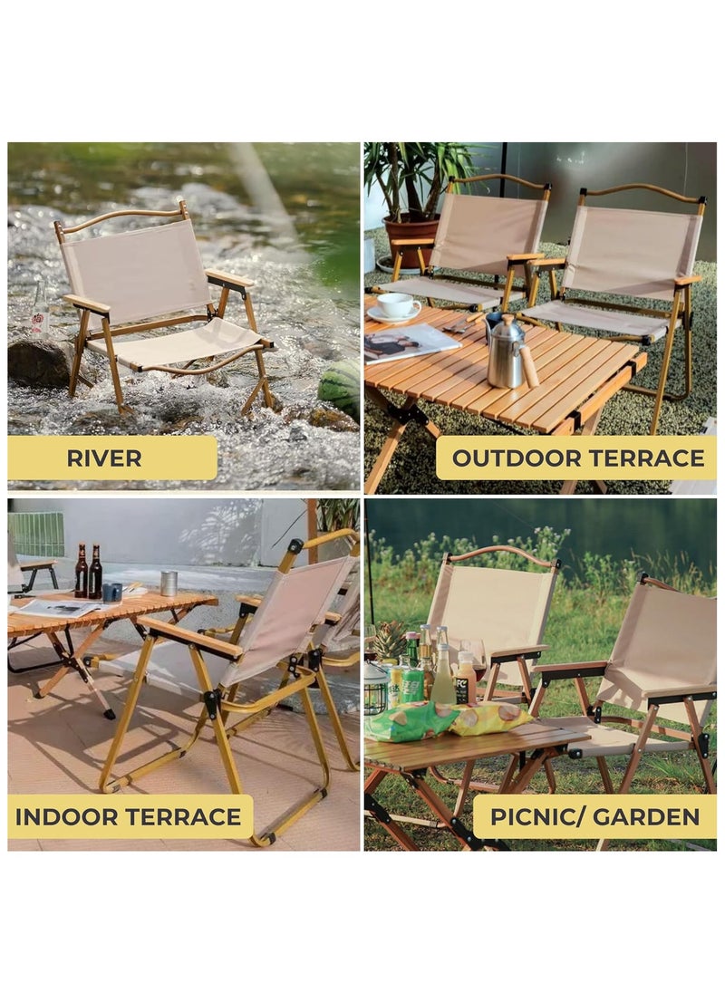 PACIFIC Folding Camping Chair Aluminium Camping Chair. Metal Picnic Chair for Car, Beach, Garden, Armrest, Barbecue, Travel, Trip, River Chair for All Area (61x36x47cm)  - Image 5