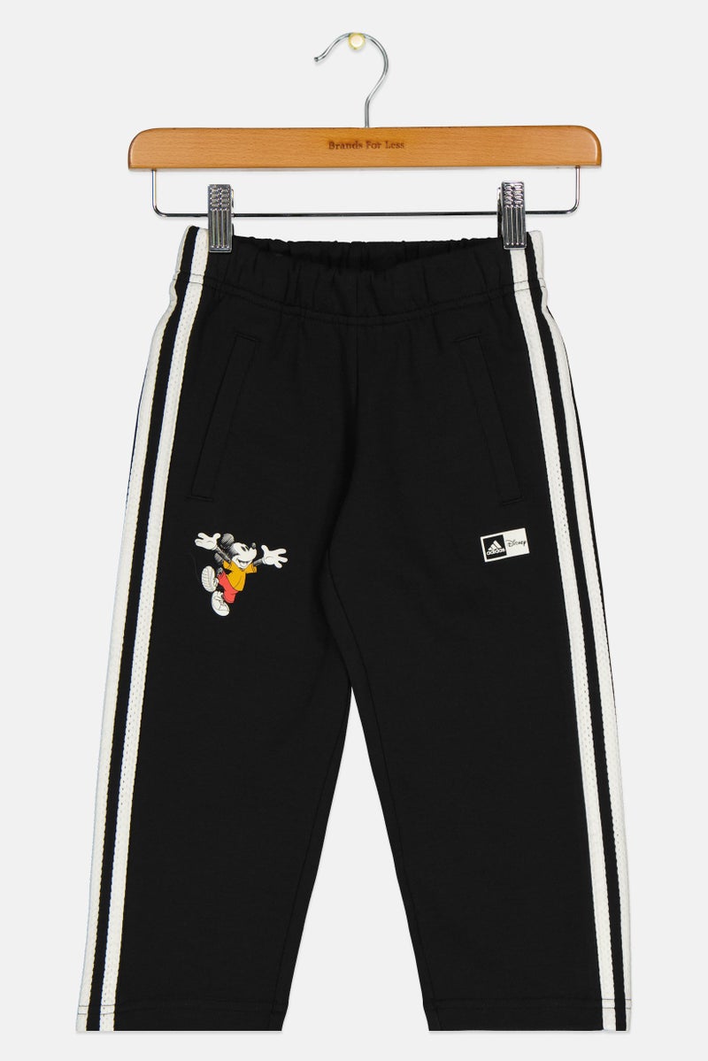 Adidas x Disney Toddlers Boy Brand Logo Sweatpants, Black - Image 1