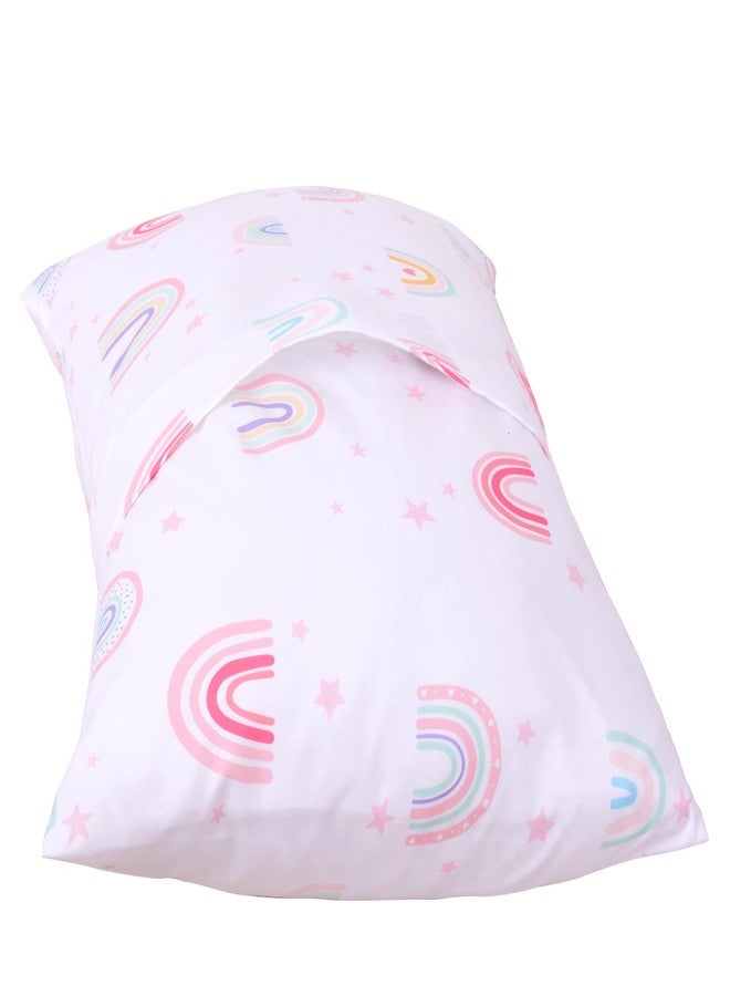 UOMNY Crib Bedding Set for Girls 3 Piece with Comforter Sheet Toddler Pillowcase Baby Bedding Sets Pink Rainbow - Image 5