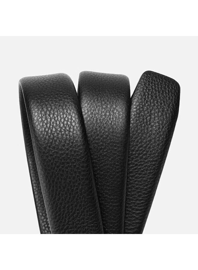 Williampolo Men's Leather Belt With Automatic Buckle, Casual Waistband, Top-grain Cowhide, Gold, Valentine's Day Gift - Image 2