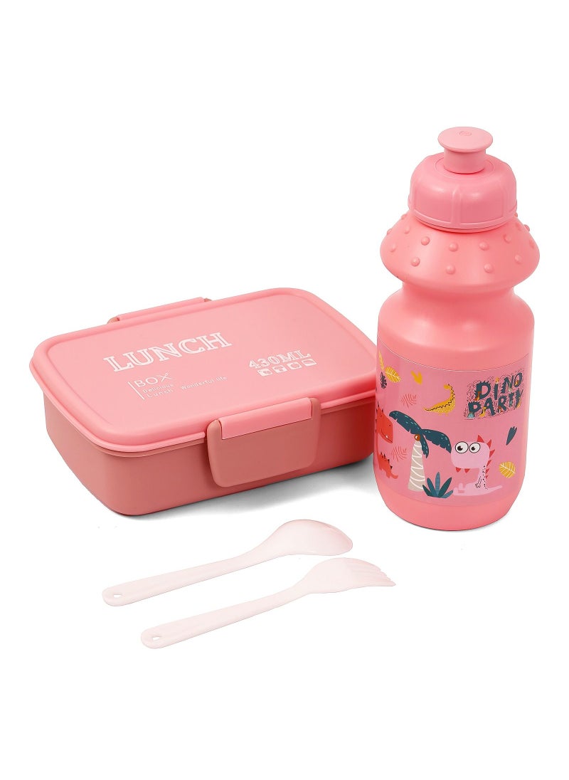 Lunch Box With Bottle-Pink