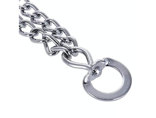 Pups&Pets Pet 20 Inch Prong Collar Pet Pinch Training Collar - No Pull Stainless Steel Chrome Plated Chain Collar for Dogs,Medium - Image 5