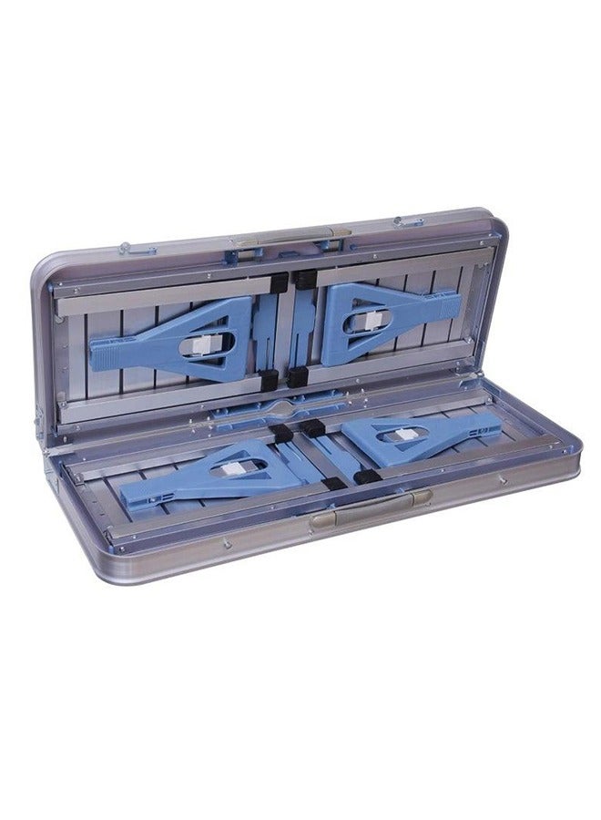 بلومنغ تايم طاولة نزهة تخييم قابلة للطي من الألومنيوم ، مجموعة محمولة ذات 4 مقاعد ، خفيفة الوزن ، متينة وسهلة الطي - Image 2