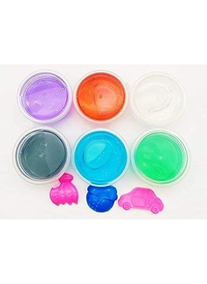 12-Piece Crystal Soft Clay And Slime Jelly Putty Set For Kids, Multicolour